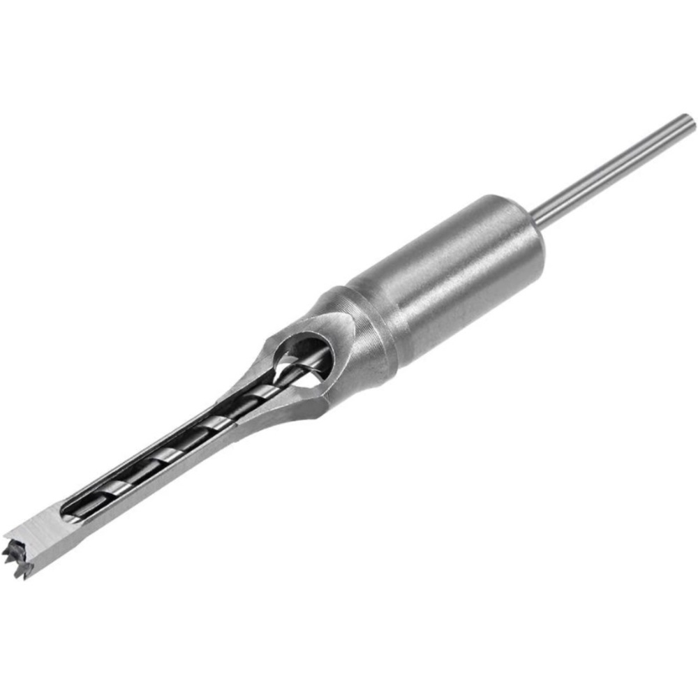 Square Hole Drill Bit, 1/4" High-Carbon Steel Hollow Chisel Mortise